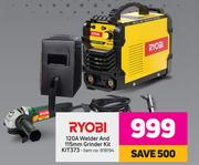 Ryobi 120A Welder & 115mm Grinder Kit KIT373