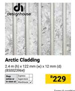Design House Arctic Cladding 2.4m (h) x 122mm (w) x 12mm (d)