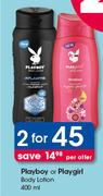 Playboy Or Playgirl Body Lotion-2 x 400ml