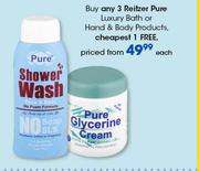 Reitzer Pure Luxury Bath Or Hand & Body Products-Each