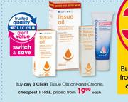 Clicks Tissue Oils Or Hand Creams-Each