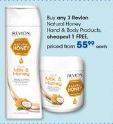 Revlon Natural Honey Hand & Body Products-Each