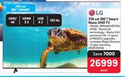 LG 218cm (86") Smart nano UHD TV 86NANO80T6A.AFBB
