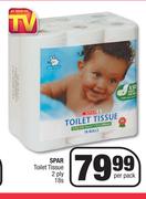 Spar Toilet Tissue 2 Ply-18s Per Pack