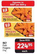 I & J Fish Fingers-2kg Each
