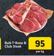 Bulk T-Bone & Club Steak-Per Kg