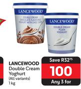Lancewood Double Cream Yoghurt (All Variants)-For Any 3 x 1kg