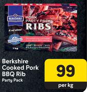 Berkshire Cooked Pork BBQ Rib Party Pack-Per Kg