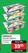 Parmalat Smooth Yoghurt (All Variants)-For Any 2 x 6 x 100g