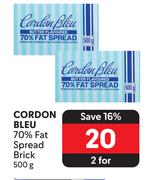 Cordon Bleu 70% Fat Spread Brick-For 2 x 500g