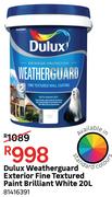 Dulux Weatherguard Exterior Fine Textured Paint (Brilliant White) 81416391-20L