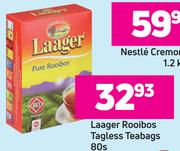 Laager Rooibos Tagless Teabags-80s