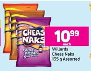 Willards Cheas Naks Assorted-135g Each