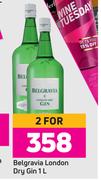 Belgravia London Dry Gin-For 2 x 1L