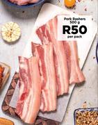 Pork Rashers-500g Per Pack
