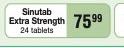 Sinutab Extra Strength 24 Tablets