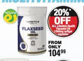 Lifestyle Health Flaxseed Oil Softgel Capsules