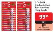 Colgate Double Action Toothbrush Hang Cards-12's Pack