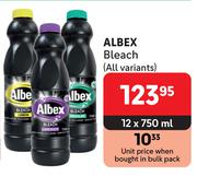 Albex Bleach (All Variants)-12 x 750ml