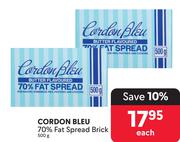 Cordon Bleu 70% Fat Spread Brick-500g Each