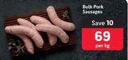 Bulk Pork Sausages-Per Kg