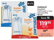 Parmalat Easy Gest Full Cream Or Low UHT Fat Milk-6 x 1L