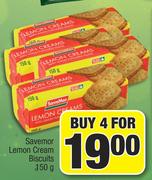 Savemor Lemon Cream Biscuits-4x150g