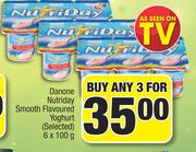 Danone Nutriday Smooth Flavoured Yoghurt-3x6x100g