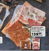 Pit BBQ Boneless Brisket Plain Or Pickled With Sweet Paprika Rub-Per kg