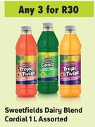 Sweetfields Dairy Blend Cordial Assorted-For Any 3 x 1L