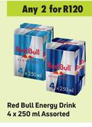 Red Bull Energy Drink Assorted-For Any 2 x 4 x 250ml