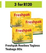 Freshpak Rooibos Tagless Teabags-For 3 x 80's Pack