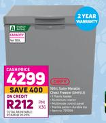 Defy 195L Satin Metallic Chest Freezer DMF513