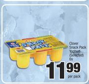 Clover Snack Pack Yoghurt (Selected)-6's Per Pack