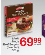 Spar Mega Beef Burgers (Selected)-520g Per Pack