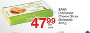 Spar Processed Cheese Slices (Selected)-400g Per Pack