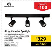 Design House 3 Light Interior Spotlight