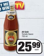 All Gold Tomato Sauce-700ml Each