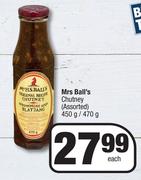 Mrs Ball's Chutney (Assorted)-450g/470g Each