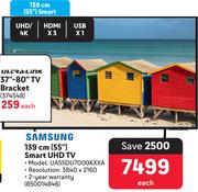 Samsung 139cm (55") Smart UHD TV UA55DU7000KXXA