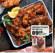 Lekka Braai Precooked Party Ribs-1kg Per Pack