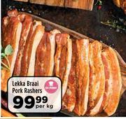 Lekka Braai Pork Rashers-Per kg