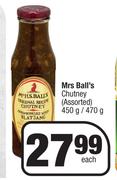 Mrs Ball's Chutney (Assorted)-450g/470g Each