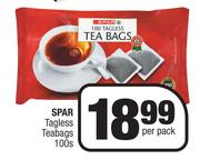 Spar Tagless Teabags-100's Per Pack