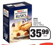 Spar Rusks (Assorted)-450g/500g Each
