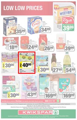 KWIKSPAR EASTERN CAPE : Low Prices For You (26 October - 7 November 2021) Valid in Abbotsford, Beacon Isle, Beetlestone, Burt Drive, Butterworth, page 4