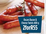 Oscars Bacon & Cheese Twists-2 x 400g