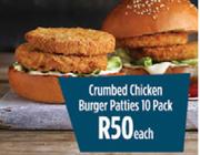 Crumbed Chicken Burger Patties-10 Pack Each