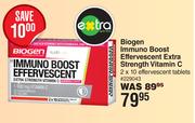 Biogen Immuno Boost Effervescent Extra Strength Vitamin C 2 x 10 Effervescent Tablets