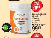 Lifestyle Health Vitamin-C 1000mg 100 Tablets